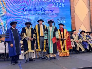 Chris Maiyaki bags honorary Doctorate from Lincoln University of Malaysia